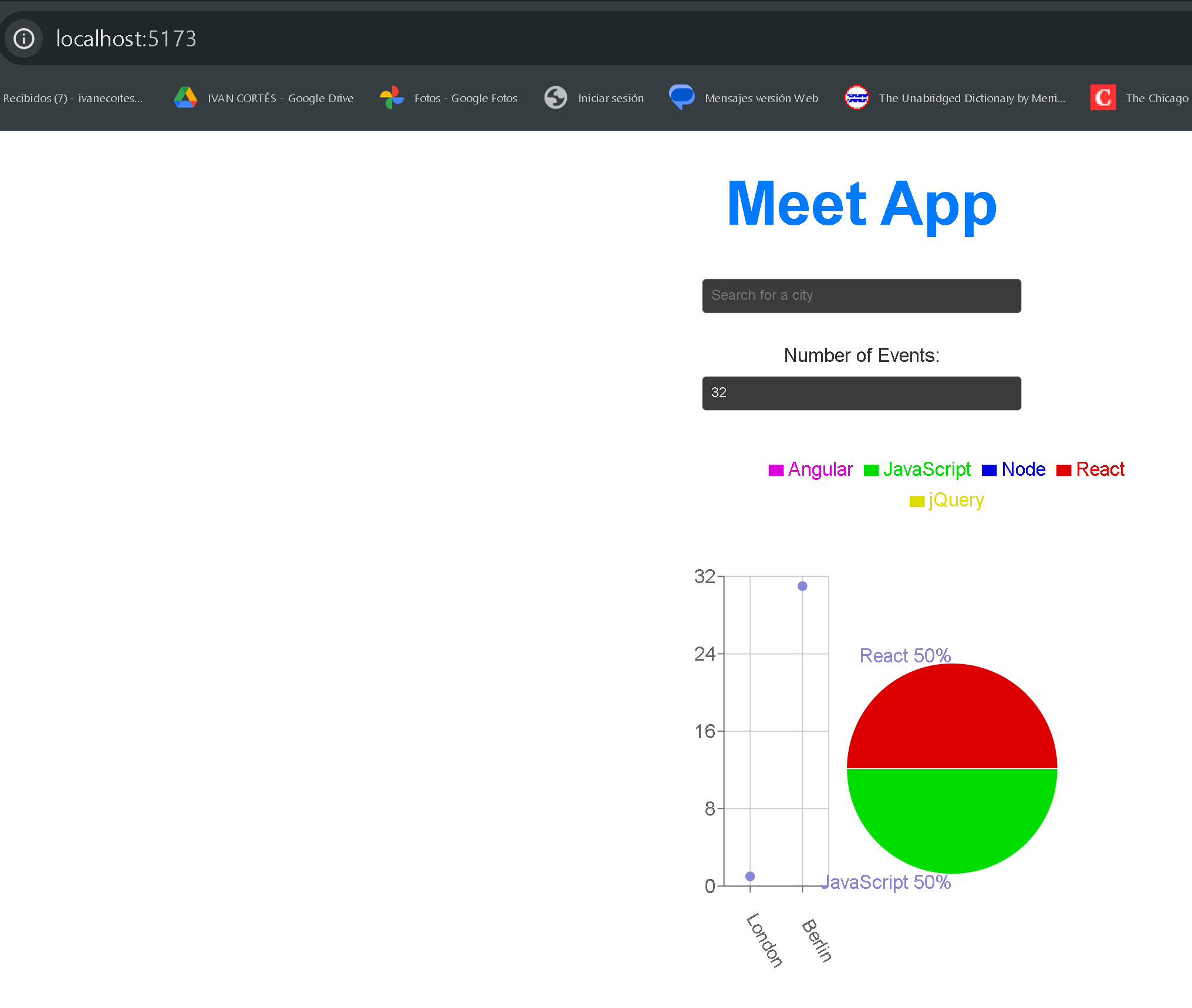 Screenshot of the app running offline or the data visualization charts