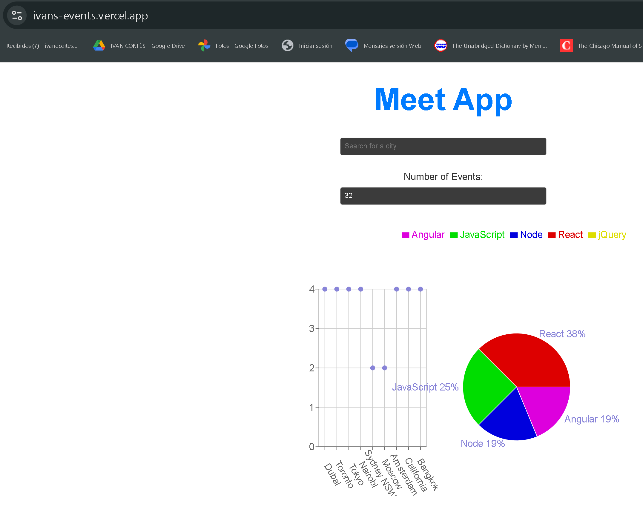 Screenshot welcome page to Meet App